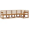 vidaXL Conjunto de sof&aacute;s de exterior 5 pcs Natural