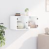 vidaXL Mueble de pared con puertas de vidrio blanco 68,5x37x35 cm