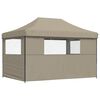 vidaXL Carpa de Fiesta Taup&eacute; 279 x 410 x 315 cm Tela Oxford