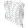 vidaXL Arriate de gaviones de acero galvanizado 75x75x50 cm