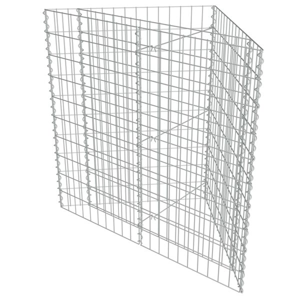vidaXL Arriate de gaviones de acero galvanizado 75x75x50 cm