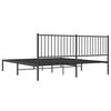 vidaXL Estructura cama sin colchón con cabecero metal negro 183x213 cm