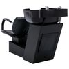 vidaXL Silla lavacabezas con lavabo cuero sint&eacute;tico negro 137x59x82 cm