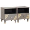 vidaXL Armario de Noche 2 uds. Gris 40 x 33 x 46 cm