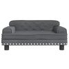 vidaXL Cama para perros de terciopelo gris oscuro 70x45x30 cm