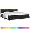 vidaXL Cama tipo Box Spring con LED Negro 200 x 200 cm Cuero sint&eacute;tico