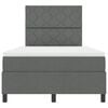 vidaXL Cama tipo Box Spring con colch&oacute;n Gris oscuro 120 x 190 cm tela