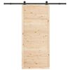 vidaXL Puerta Corredera Natural 100 x 208 cm Madera de pino macizo