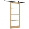 vidaXL Puerta Corredera ORKDAL Natural y negro 93 x 211 cm