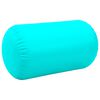 vidaXL Rollo hinchable de gimnasia con bomba PVC verde 100x60 cm