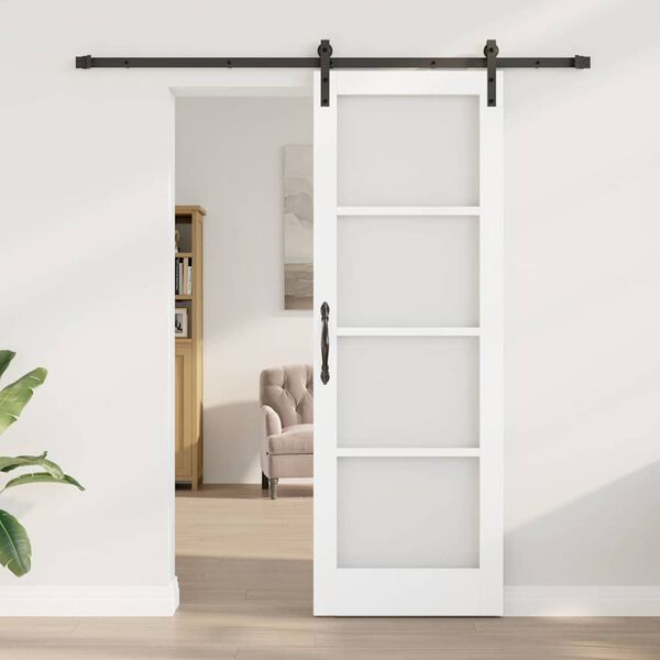 vidaXL Puerta Corredera ORKDAL y Negro 73,5 x 211 cm