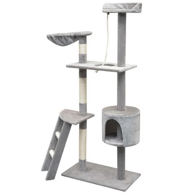 vidaXL Rascador para gatos con poste rascador de sisal 150 cm gris