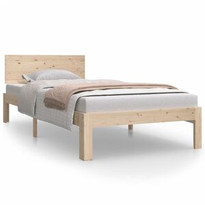 vidaXL Estructura de cama sin colch&oacute;n madera maciza de pino 90x200 cm