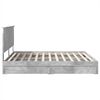 vidaXL Cama con almacenamiento con cabecera Gris Concreto 200 x 200 cm
