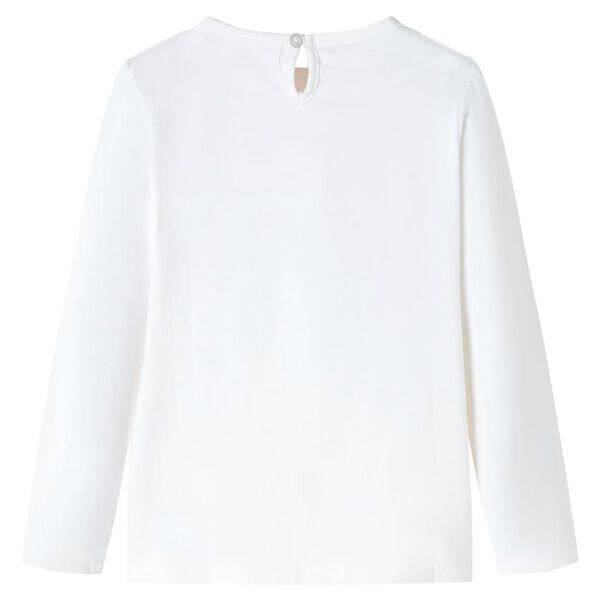 Camiseta infantil de manga larga color crudo 116