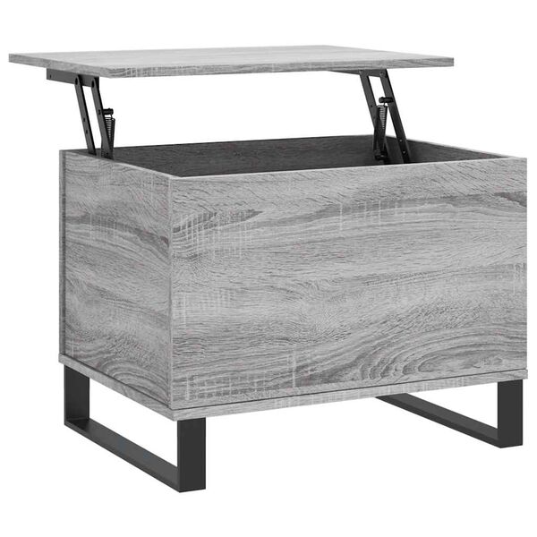 vidaXL Mesa de centro madera contrachapada gris Sonoma 60x44,5x45 cm