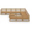 vidaXL Juego de muebles de jard&iacute;n 11 piezas madera maciza de pino