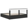 vidaXL Estructura de cama Negro 200 x 200 cm Madera Ingenieril