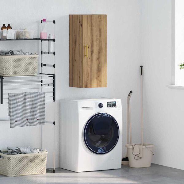 vidaXL Armario de pared Roble artesanal 34,5 x 34 x 90 cm