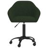 vidaXL Silla de comedor giratoria de terciopelo verde oscuro