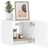 vidaXL Muebles de TV de pared con luces LED 2 uds blanco 30,5x35x30 cm