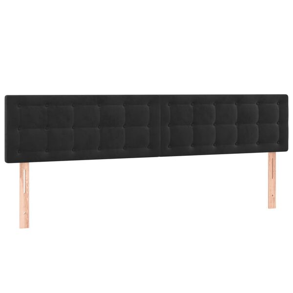 vidaXL Cabeceros terciopelo negro 180x5x78/88 cm