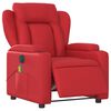 vidaXL Sill&oacute;n de masaje reclinable el&eacute;ctrico de cuero artificial rojo