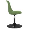 vidaXL Silla de comedor giratoria 6 uds terciopelo verde claro