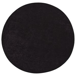 vidaXL Alfombra lavable antideslizante gris antracita &Oslash; 200 cm