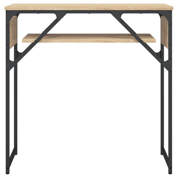 vidaXL Mesa consola estante madera ingeniería roble Sonoma 75x30x75 cm
