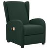 vidaXL Sill&oacute;n de masaje el&eacute;ctrico tela verde oscuro