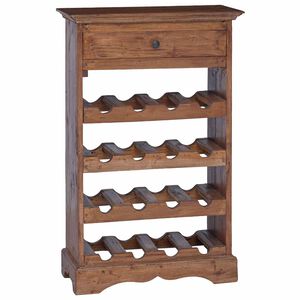vidaXL Estante de Vino 55 x 23 x 85 cm Madera de Caoba S&oacute;lida