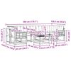 vidaXL Conjunto de sof&aacute;s de exterior 8 pcs Gris Natural y Claro