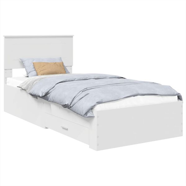 vidaXL Estructura de cama y Plata 75 x 190 cm Madera de ingenier&iacute;a