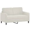 vidaXL Sof&aacute; de 2 plazas terciopelo color crema 120 cm