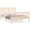 vidaXL Estructura de cama sin colch&oacute;n madera de pino blanca 140x200 cm