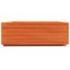 vidaXL Jardinera de madera maciza de pino marr&oacute;n cera 70x70x26,5 cm