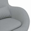 vidaXL Sill&oacute;n huevo Gris Claro 63 x 73 x 90 cm tela