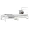 vidaXL Sof&aacute; cama extra&iacute;ble sin colch&oacute;n blanco 2x(90x190) cm
