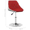 vidaXL Silla de comedor cuero sint&eacute;tico vino tinto y blanco