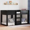 vidaXL Cama Litera para Ni&ntilde;os Roble Negro 90 x 200 cm
