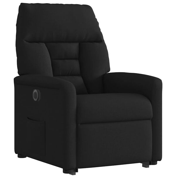 vidaXL Sill&oacute;n el&eacute;ctrico reclinable elevable de tela negro