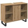 vidaXL Juego de muebles de ba&ntilde;o 3 pcs Marr&oacute;n Madera contrachapada