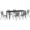 vidaXL Conjunto de Comedor de Jard&iacute;n 7 uds. Antracita
