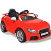 Coche de juguete rojo con mando, modelo Audi TT RS