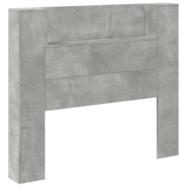 vidaXL Cabecero con estante Gris Concreto 120 x 16,5 x 103,5 cm