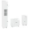 vidaXL Juego de armarios de ba&ntilde;o de 3 piezas EDE Blanco Brillante