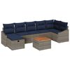 vidaXL Conjunto de sof&aacute;s de jard&iacute;n con coj&iacute;n 8 pcs Gris Polirat&aacute;n