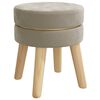 vidaXL Hocker redondo gris oscuro terciopelo