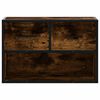 vidaXL Mueble de TV madera y metal roble ahumado 60x31x39,5 cm